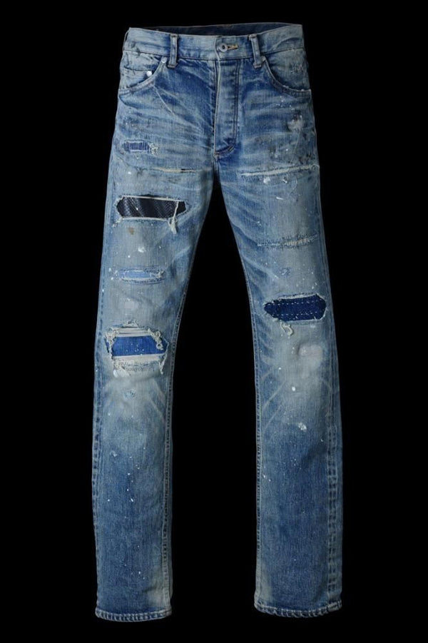 xx KOSUKE MATSUI THE DENIM STRETCH SELVEDGE DENIM STRAIGHT PANTS "LIGHT.INDIGO"