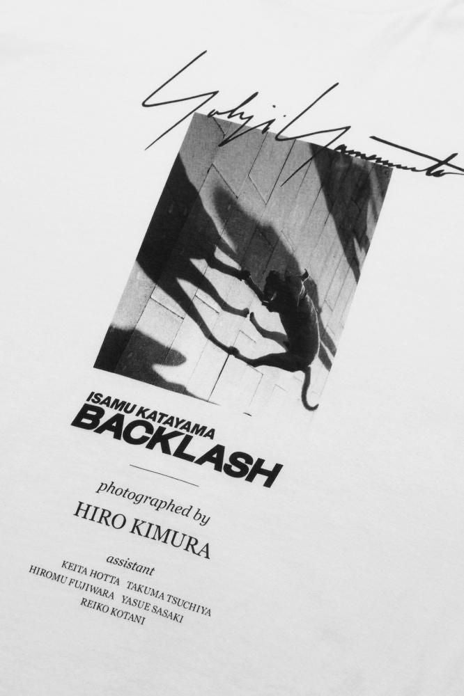 Yohji Yamamoto × ISAMU KATAYAMA BACKLASH PHOTOGRAPH T-SHIRT