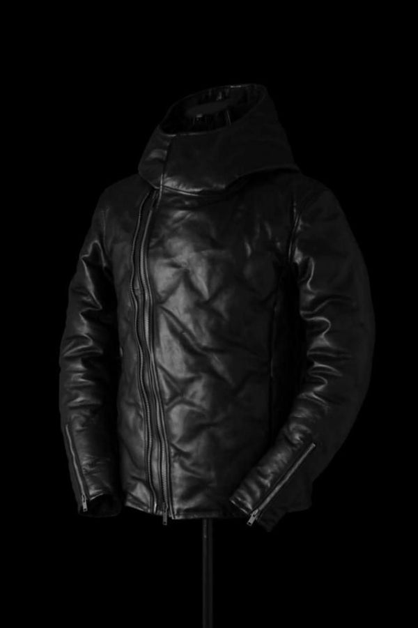 INCAS ITALY CALF 0.8mm STITCH “POLISH WHITE GOOSE DOWN” HOODED BLOUSON W