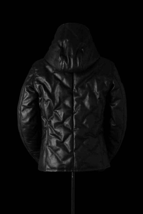 INCAS ITALY CALF 0.8mm STITCH “POLISH WHITE GOOSE DOWN” HOODED BLOUSON W