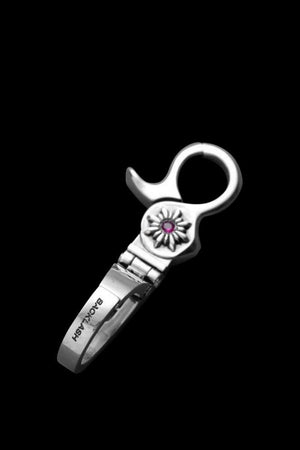 SILVER925+RUBY QUICK CLIP