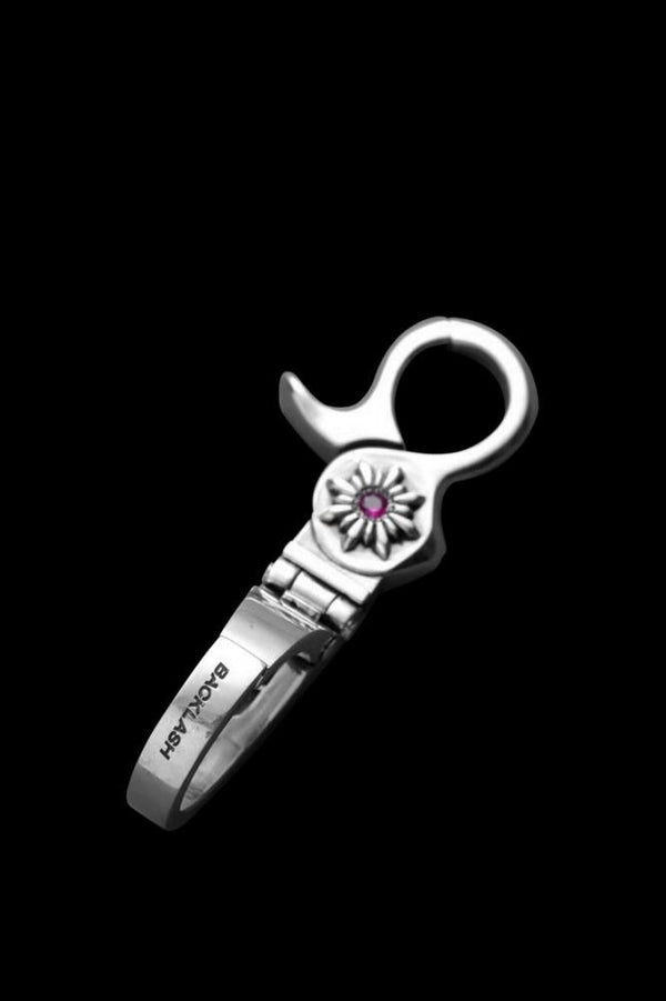 SILVER925+RUBY QUICK CLIP