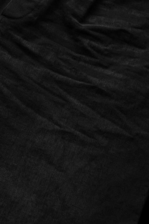 CLASSIC SELVEDGE CHINO TWILL WIDE-TAPARED TROUSERS “BLACK USED”