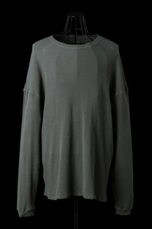 BD TOP WAFFLE CREW NECK L/S TOPS "GARMENT-DYED"