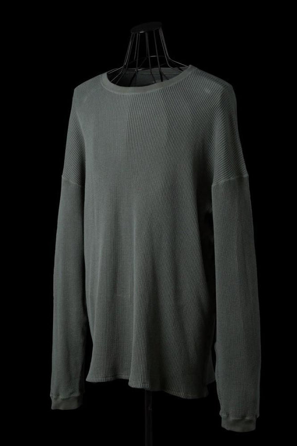 BD TOP WAFFLE CREW NECK L/S TOPS "GARMENT-DYED"