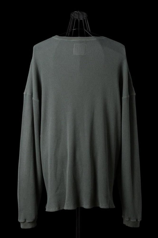 BD TOP WAFFLE CREW NECK L/S TOPS "GARMENT-DYED"