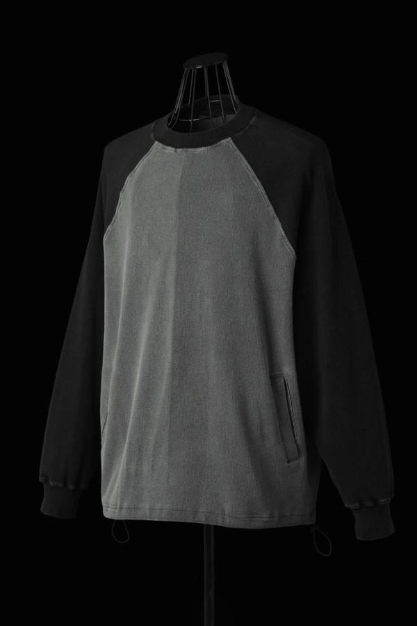 STRETCH HEAVY TEREKO FADED RAGLAN SLEEVES PULLOVER