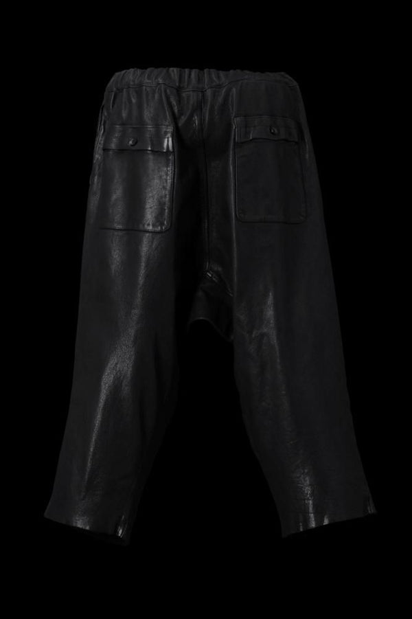MARYAM ITALY DEERSKIN “GARMENT-DYED” CROPPED PANTS