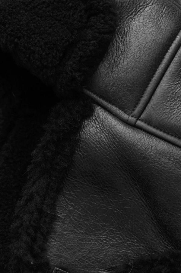 SPANISH MOUTON NATIVE BOMBER FINISH AVIATOR HAT