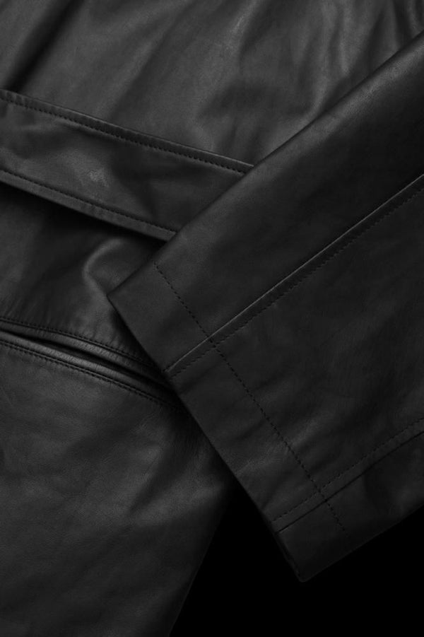 XX Yohji Yamamoto MONOCHROME LUXURY STEER 4BS HOODED COAT