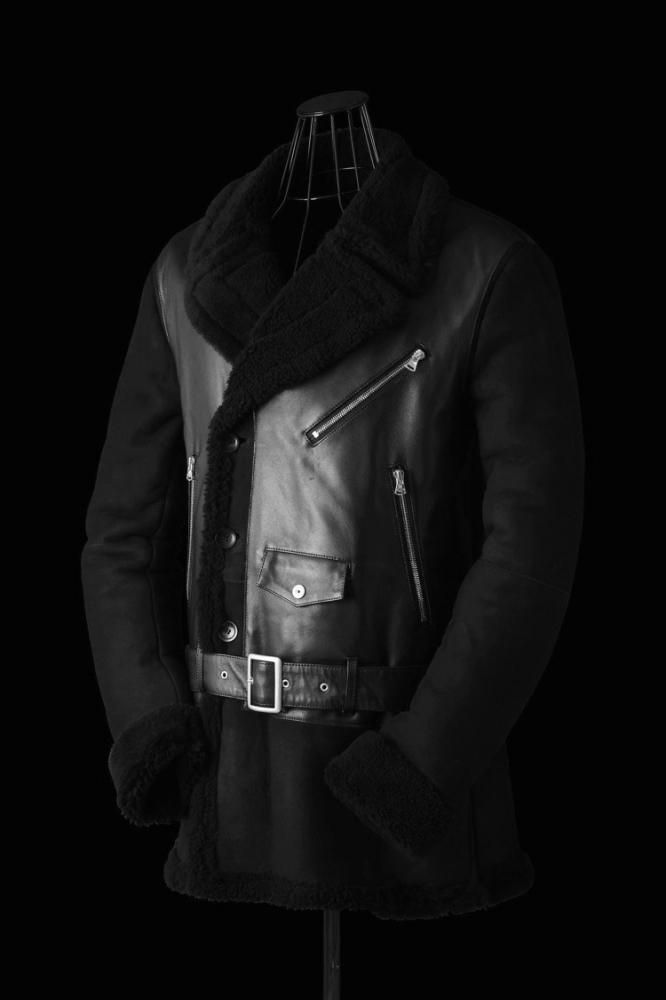 SPANISH MOUTON + SHEEP DOUBLE LAYERED RIDERS COAT - BACKLASH公式