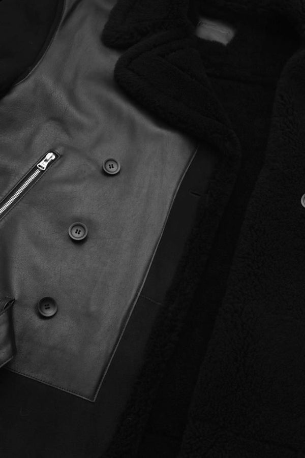 SPANISH MOUTON + SHEEP DOUBLE LAYERED RIDERS COAT