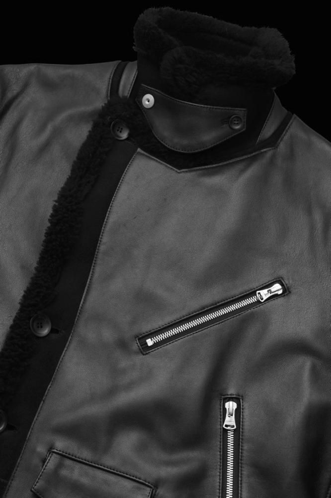 SPANISH MOUTON + SHEEP DOUBLE LAYERED RIDERS COAT - BACKLASH公式