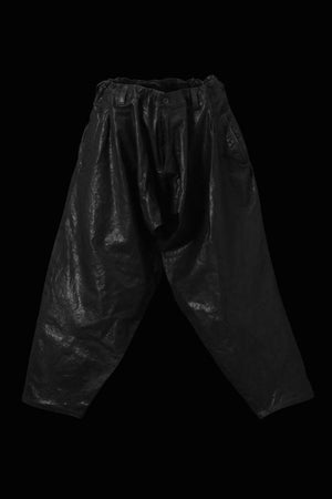 XX Yohji Yamamoto JAPAN STEER WHITE+MIMOSA/TANNED “GARMENT-DYED" INSEAM DRAPED PANTS