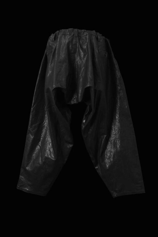 XX Yohji Yamamoto JAPAN STEER WHITE+MIMOSA/TANNED “GARMENT-DYED" INSEAM DRAPED PANTS