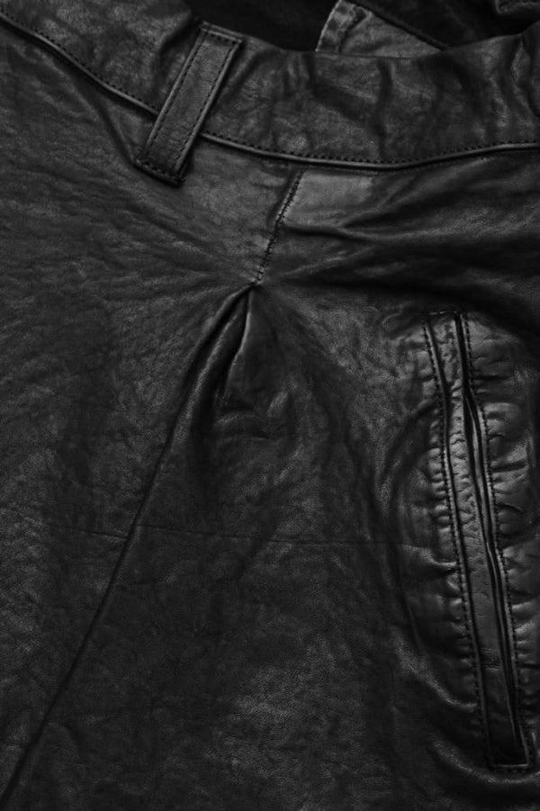 XX Yohji Yamamoto JAPAN STEER WHITE+MIMOSA/TANNED “GARMENT-DYED" INSEAM DRAPED PANTS