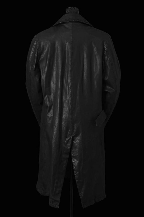 XX Yohji Yamamoto JAPAN STEER WHITE+MIMOSA/TANNED “GARMENT-DYED” TRENCH COAT