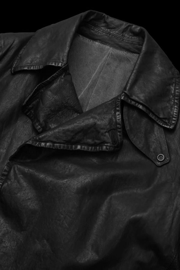 XX Yohji Yamamoto JAPAN STEER WHITE+MIMOSA/TANNED “GARMENT-DYED” TRENCH COAT