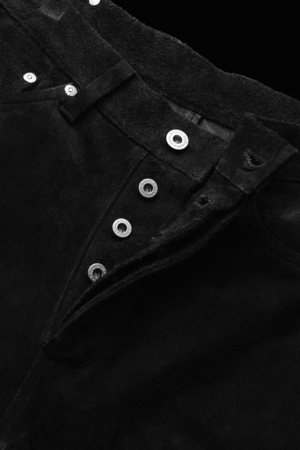 JAPAN STEER VELOR SUEDE COMBINATION TANNED “GARMENT-DYED” PANTS