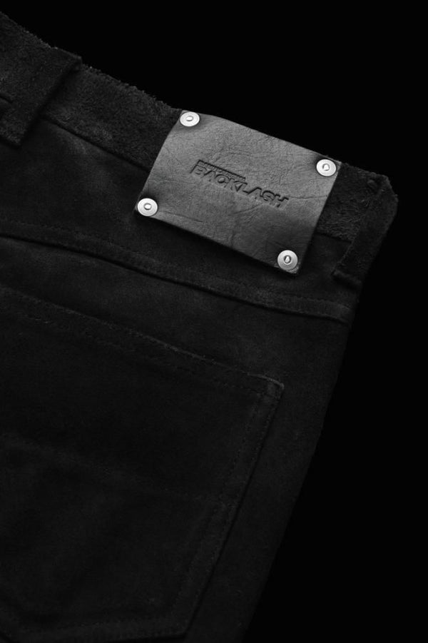 JAPAN STEER VELOR SUEDE COMBINATION TANNED “GARMENT-DYED” PANTS