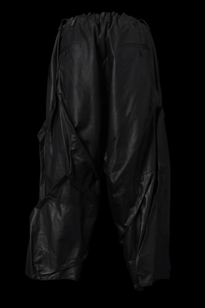 ⚠️ろく XX Yohji Yamamoto MONOCHROME LUXURY STEER RANDOM TUCK PANTS
