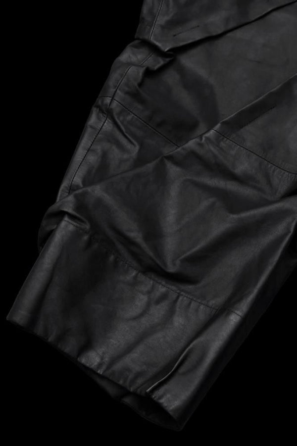 XX Yohji Yamamoto MONOCHROME LUXURY STEER RANDOM TUCK PANTS