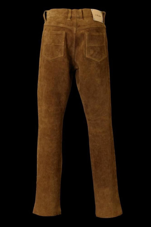 JAPAN STEER VELOR SUEDE COMBINATION TANNED “GARMENT-DYED” PANTS