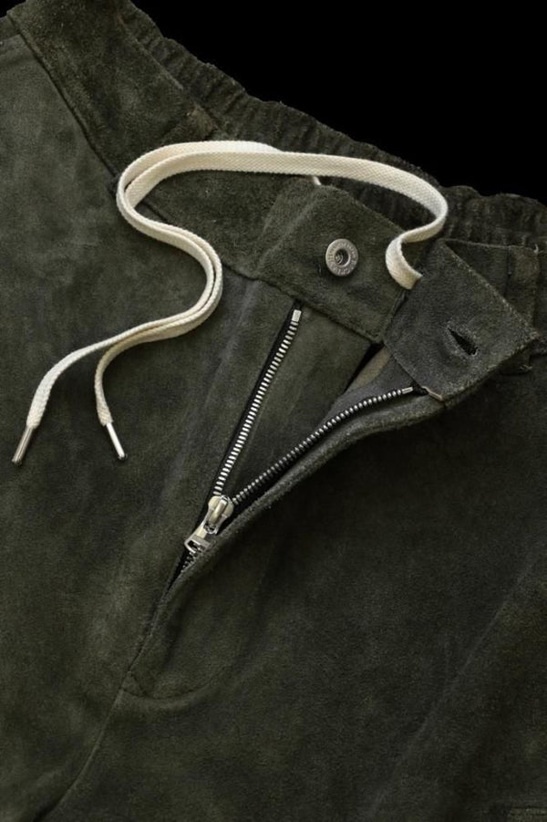 JAPAN STEER VELOR SUEDE COMBINATION TANNED “GARMENT-DYED” MILITARY TROUSERS M47