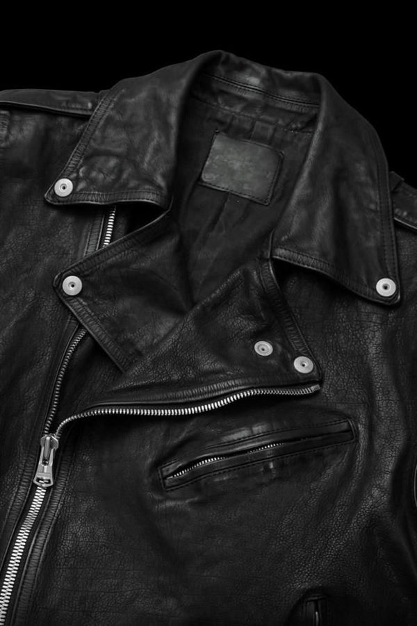 JAPAN CALF NATURAL DYED “GARMENT-WASH” DOUBLE RIDERS VEST