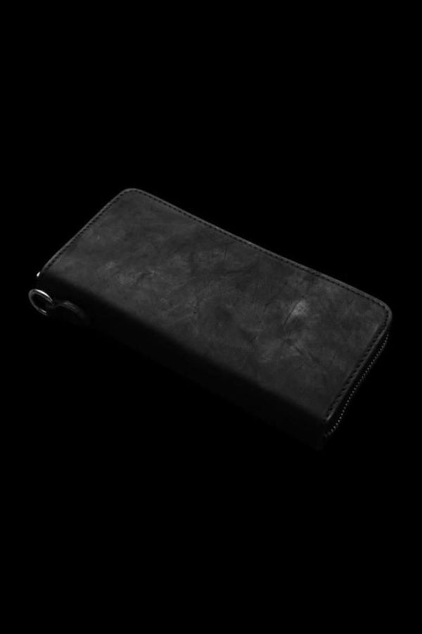JP SHOULDER GARMENT-DYED ROUND FASTNER WALLET