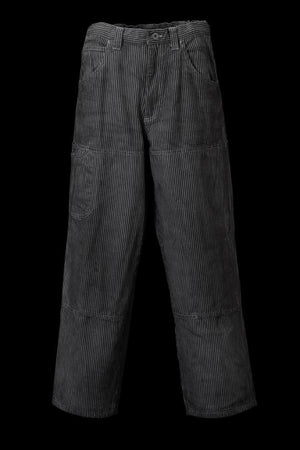 HICKORY STRIPE WORKERS TROUSERS "GARMENT-DYED"