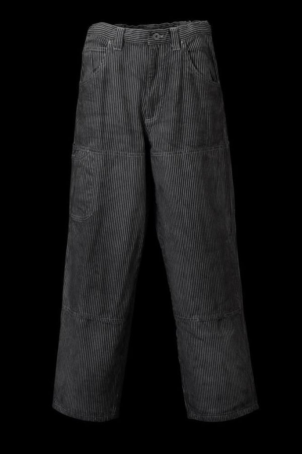 HICKORY STRIPE WORKERS TROUSERS "GARMENT-DYED"