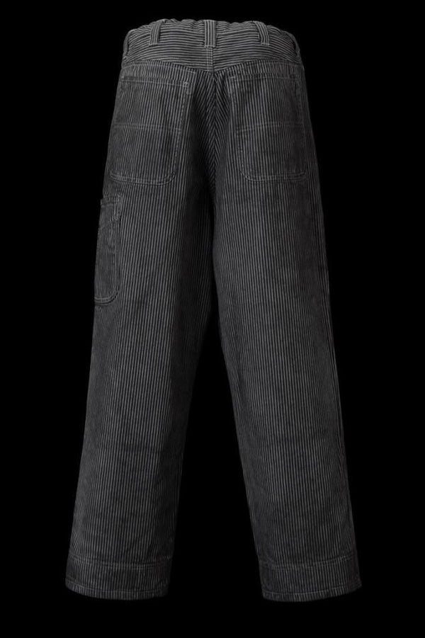 HICKORY STRIPE WORKERS TROUSERS "GARMENT-DYED"