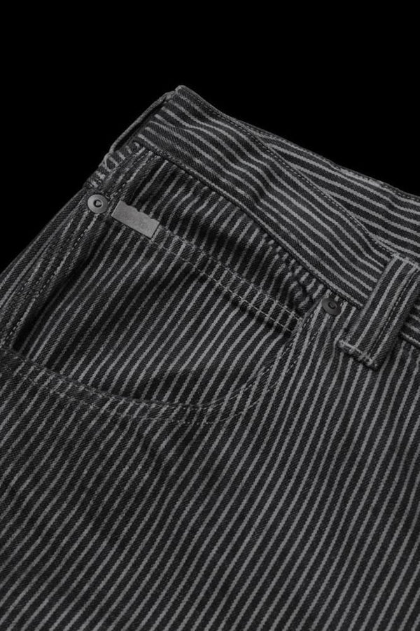 HICKORY STRIPE WORKERS TROUSERS "GARMENT-DYED"