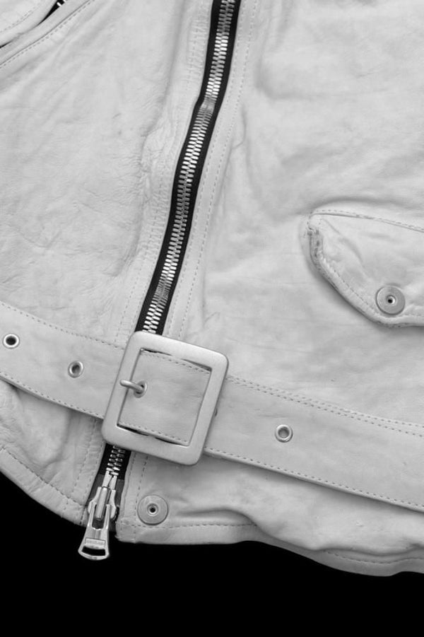 JAPAN CALF NATURAL DYED “GARMENT-WASH” DOUBLE RIDERS VEST