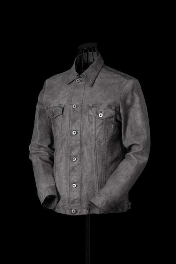 JAPAN CALF WET WHITE “GARMENT-SUMI-DYED” 3RD. JACKET
