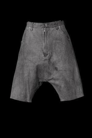 JAPAN CALF WET WHITE “GARMENT-SUMI-DYED” SHORTS