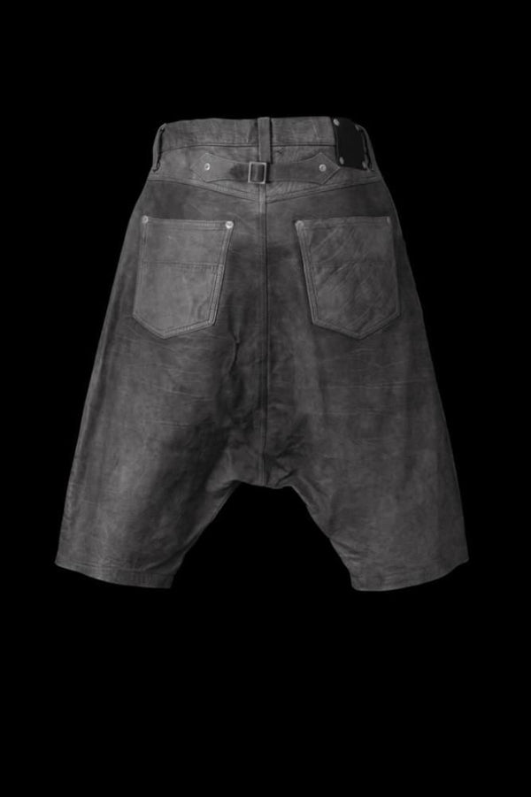 JAPAN CALF WET WHITE “GARMENT-SUMI-DYED” SHORTS