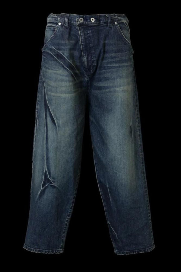 STRETCH DENIM OVERFITTING PANTS "NEW USED"