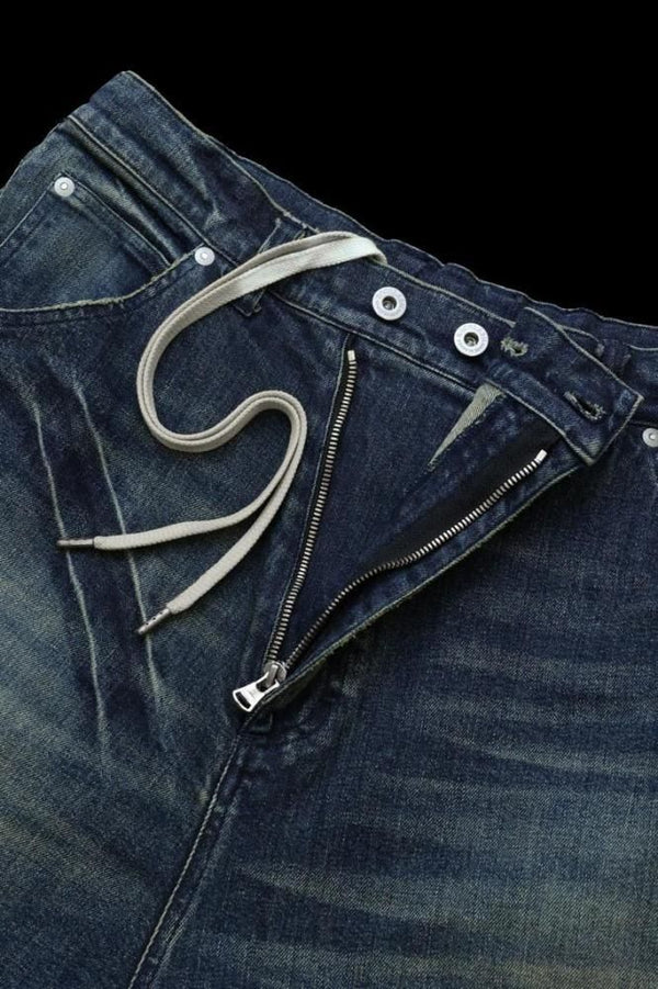 STRETCH DENIM OVERFITTING PANTS "NEW USED"