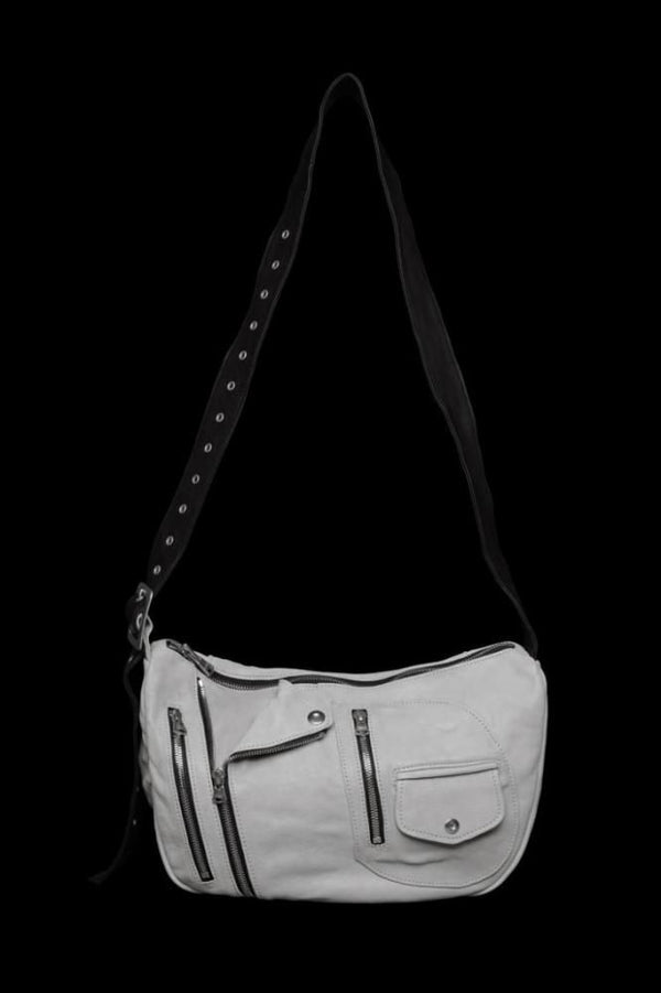 JAPAN CALF GARMENT-WASH RIDERS SHOULDER BAG