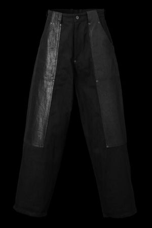 11oz DENIM UTILITY PANTS "COATING LEATHER POWDER"