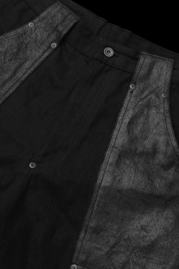 11oz DENIM UTILITY PANTS "COATING LEATHER POWDER"