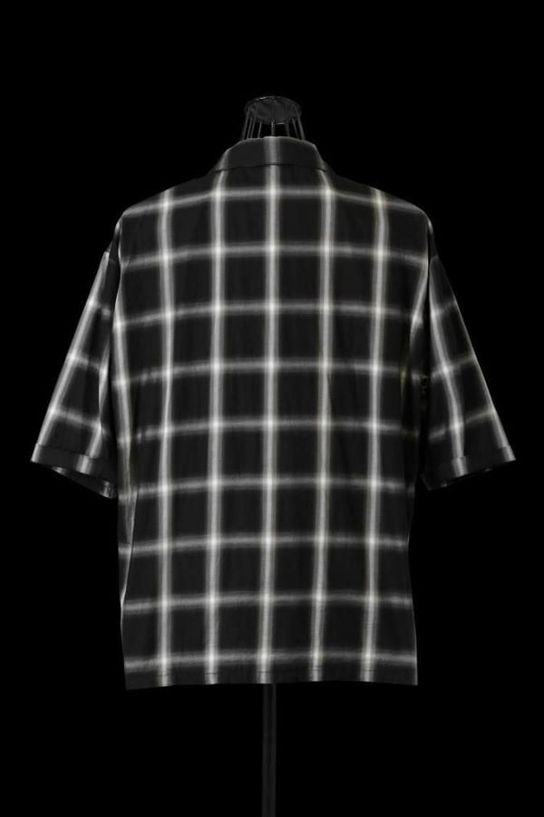 OMBRE CHECK OPEN COLLAR SHIRT H/S “GARMENT-WASH”