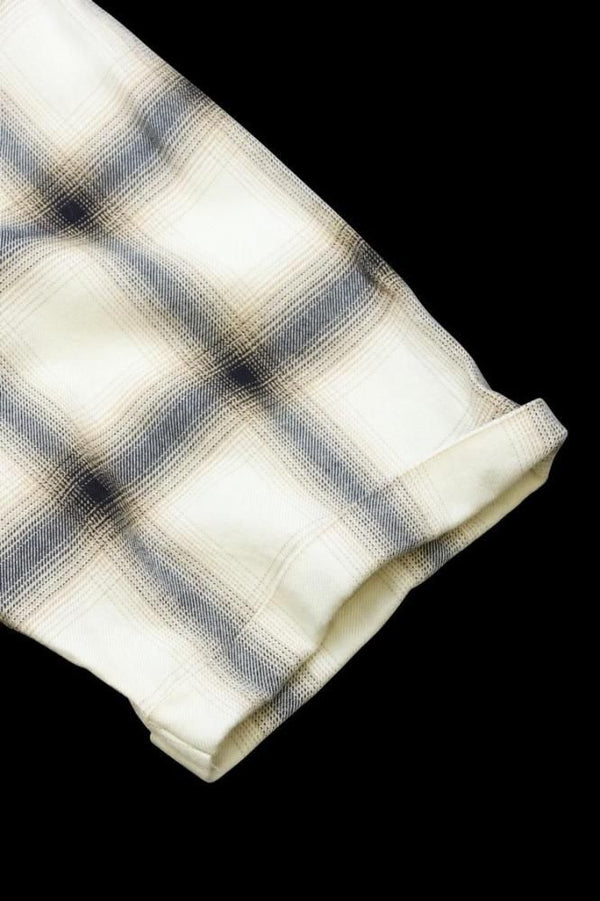 OMBRE CHECK OPEN COLLAR SHIRT H/S “GARMENT-WASH”