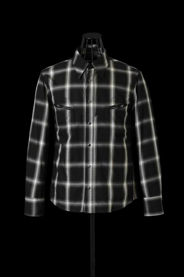 OMBRE CHECK WESTERN SHIRT “GARMENT-WASH”
