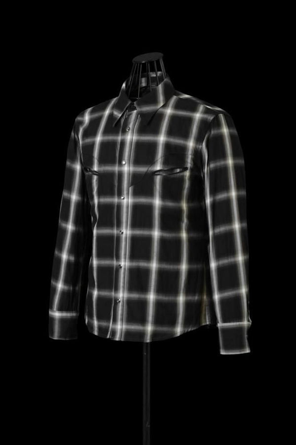 OMBRE CHECK WESTERN SHIRT “GARMENT-WASH”