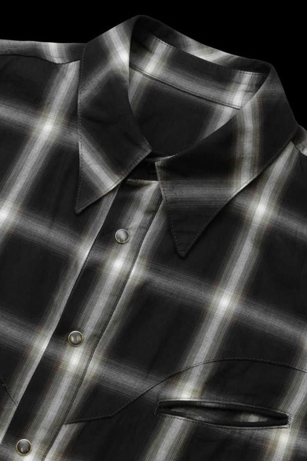 OMBRE CHECK WESTERN SHIRT “GARMENT-WASH”