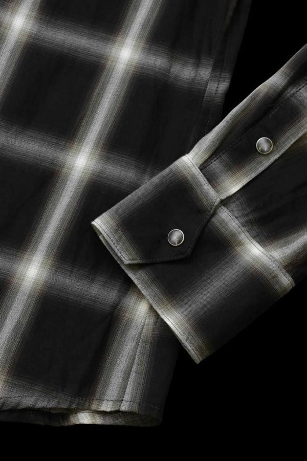 OMBRE CHECK WESTERN SHIRT “GARMENT-WASH”