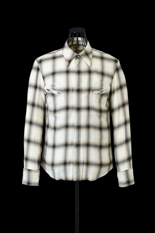 OMBRE CHECK WESTERN SHIRT “GARMENT-WASH”
